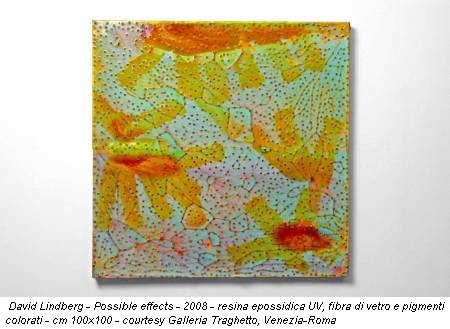 David Lindberg - Possible effects - 2008 - resina epossidica UV, fibra di vetro e pigmenti colorati - cm 100x100 - courtesy Galleria Traghetto, Venezia-Roma
