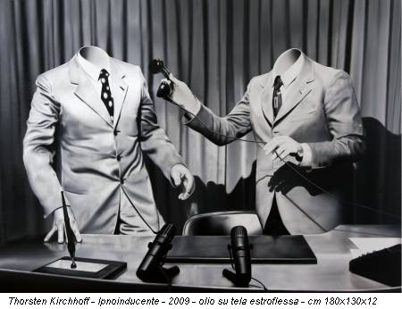 Thorsten Kirchhoff - Ipnoinducente - 2009 - olio su tela estroflessa - cm 180x130x12