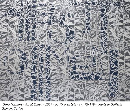 Greg Hopkins - Absit Omen - 2007 - acrilico su tela - cm 90x116 - courtesy Galleria Glance, Torino