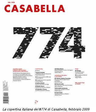 La copertina italiana del #774 di Casabella, febbraio 2009