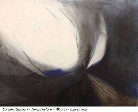 Luciano Gaspari - Tempo veloce - 1956-57 - olio su tela