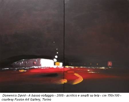 Domenico David - A basso voltaggio - 2008 - acrilico e smalti su tela - cm 150x100 - courtesy Fusion Art Gallery, Torino