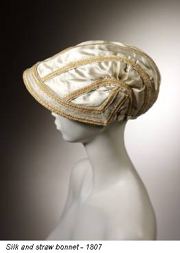 Silk and straw bonnet - 1807