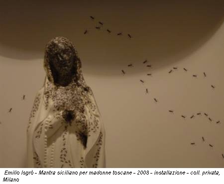 Emilio Isgrò - Mantra siciliano per madonne toscane - 2008 - installazione - coll. privata, Milano