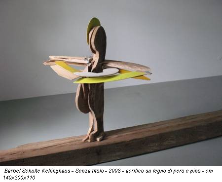 Bärbel Schulte Kellinghaus - Senza titolo - 2008 - acrilico su legno di pero e pino - cm 140x300x110