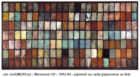 Jan Jedlička - Maremma VIII - 1993-94 - pigmenti su carta giapponese su tela