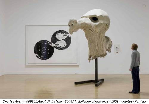 Charles Avery -  Aleph Null Head - 2008 / Installation of drawings - 2009 - courtesy l’artista