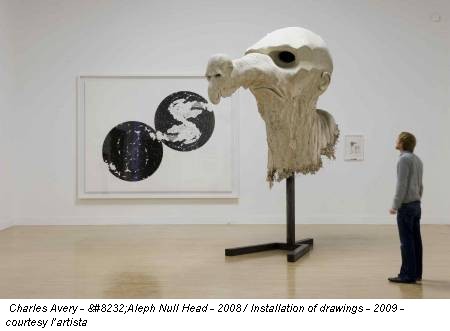 Charles Avery -  Aleph Null Head - 2008 / Installation of drawings - 2009 - courtesy l’artista