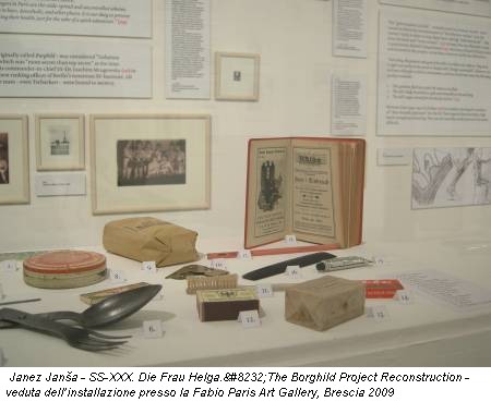 Janez Jansa - SS-XXX. Die Frau Helga. The Borghild Project Reconstruction - veduta dell’installazione presso la Fabio Paris Art Gallery, Brescia 2009