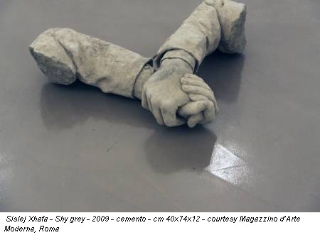 Sislej Xhafa - Shy grey - 2009 - cemento - cm 40x74x12 - courtesy Magazzino d’Arte Moderna, Roma