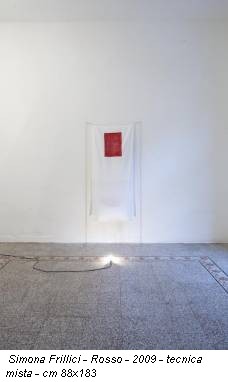 Simona Frillici - Rosso - 2009 - tecnica mista - cm 88x183