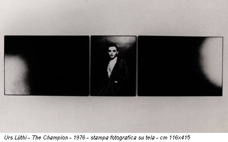 Urs Lüthi - The Champion - 1976 - stampa fotografica su tela - cm 116x415