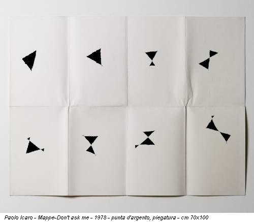 Paolo Icaro - Mappe-Don't ask me - 1978 - punta d'argento, piegatura - cm 70x100