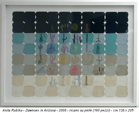 Anila Rubiku - Dawnsex in Arizona - 2008 - ricami su pelle (160 pezzi) - cm 138x205