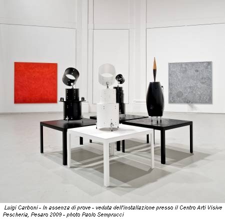 Luigi Carboni - In assenza di prove - veduta dell'installazione presso il Centro Arti Visive Pescheria, Pesaro 2009 - photo Paolo Semprucci