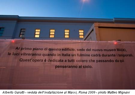 Alberto Garutti - veduta dell’installazione al Maxxi, Roma 2009 - photo Matteo Mignani