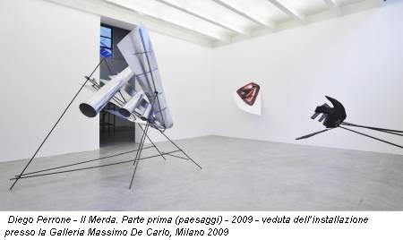 Diego Perrone - Il Merda. Parte prima (paesaggi) - 2009 - veduta dell’installazione presso la Galleria Massimo De Carlo, Milano 2009