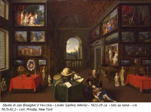 Studio di Jan Brueghel il Vecchio - Linder Gallery Interior - 1622-29 ca. - olio su rame - cm 56,5x82,2 - coll. Privata, New York