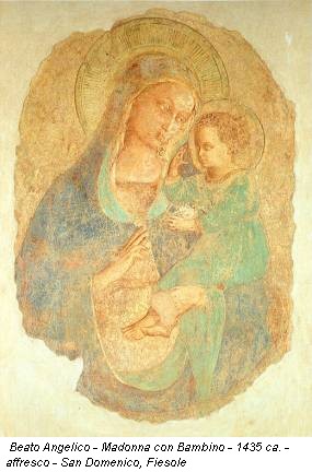 Beato Angelico - Madonna con Bambino - 1435 ca. - affresco - San Domenico, Fiesole