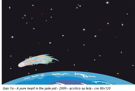 Gao Yu - A pure heart in the jade pot - 2009 - acrilico su tela - cm 80x120
