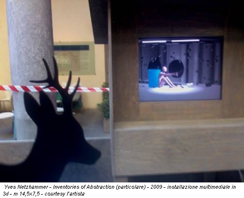 Yves Netzhammer - Inventories of Abstraction (particolare) - 2009 - installazione multimediale in 3d - m 14,5x7,5 - courtesy l’artista