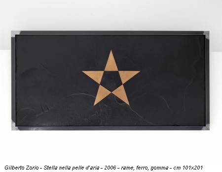 Gilberto Zorio - Stella nella pelle d’aria - 2006 - rame, ferro, gomma - cm 101x201