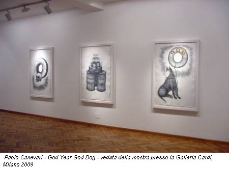 Paolo Canevari - God Year God Dog - veduta della mostra presso la Galleria Cardi, Milano 2009