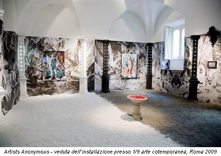 Artists Anonymous - veduta dell’installazione presso 1/9 arte cotemporanea, Roma 2009