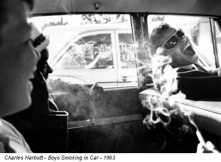 Charles Harbutt - Boys Smoking in Car - 1963