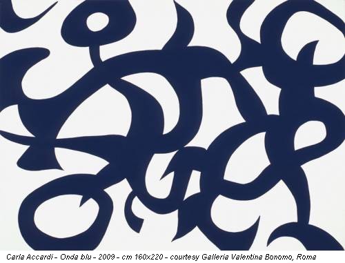 Carla Accardi - Onda blu - 2009 - cm 160x220 - courtesy Galleria Valentina Bonomo, Roma