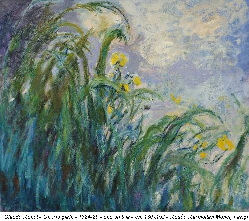 Claude Monet - Gli iris gialli - 1924-25 - olio su tela - cm 130x152 - Musée Marmottan Monet, Parigi