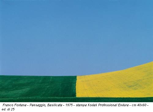 Franco Fontana - Paesaggio, Basilicata - 1975 - stampa Kodak Professional Endura - cm 40x60 - ed. di 25
