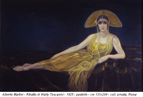 Alberto Martini - Ritratto di Wally Toscanini - 1925 - pastello - cm 131x204 - coll. privata, Roma