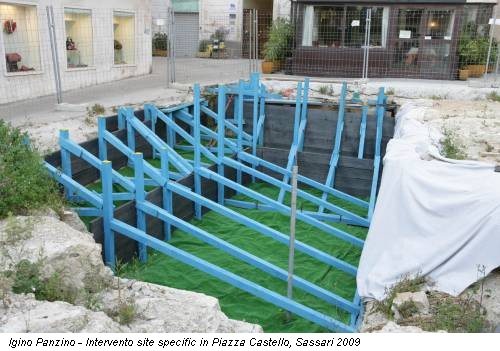 Igino Panzino - Intervento site specific in Piazza Castello, Sassari 2009