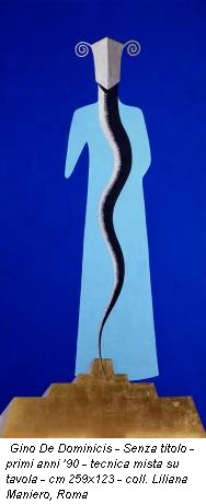 Gino De Dominicis - Senza titolo - primi anni ’90 - tecnica mista su tavola - cm 259x123 - coll. Liliana Maniero, Roma