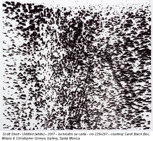 Scott Short - Untitled (white) - 2007 - inchiostro su carta - cm 229x267 - courtesy Cardi Black Box, Milano & Christopher Grimes Gallery, Santa Monica