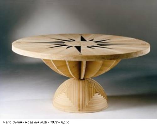 Mario Ceroli - Rosa dei venti - 1972 - legno