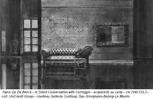 Hans Op De Beeck - In Silent Conversation with Correggio - acquerello su carta - cm 204x133,3 - coll. UniCredit Group - courtesy Galleria Continua, San Gimignano-Beijing-Le Moulin