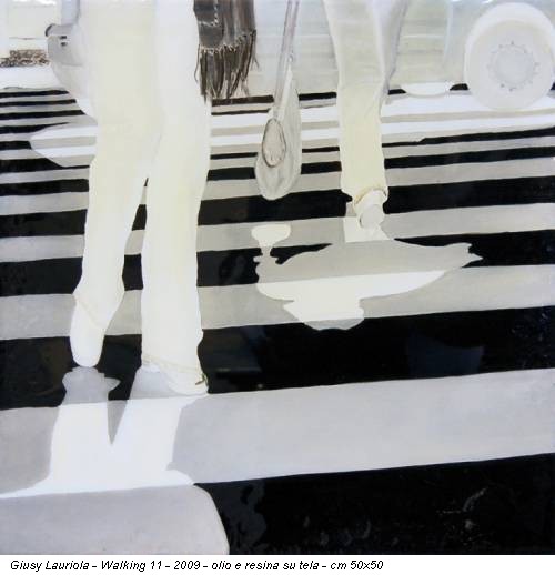 Giusy Lauriola - Walking 11 - 2009 - olio e resina su tela - cm 50x50