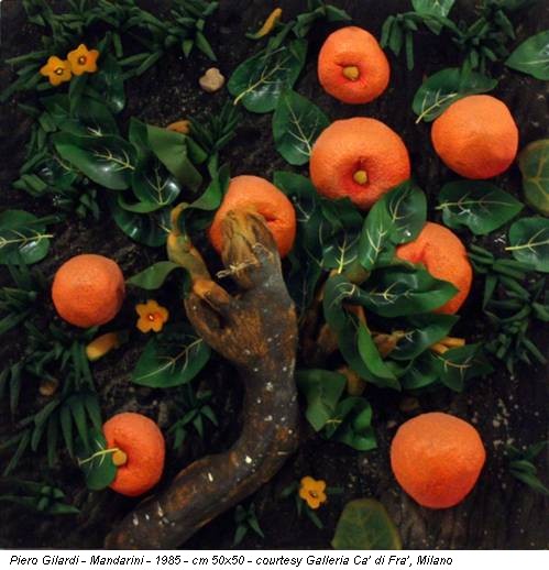 Piero Gilardi - Mandarini - 1985 - cm 50x50 - courtesy Galleria Ca’ di Fra’, Milano