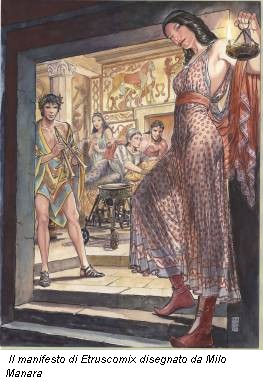 Il manifesto di Etruscomix disegnato da Milo Manara