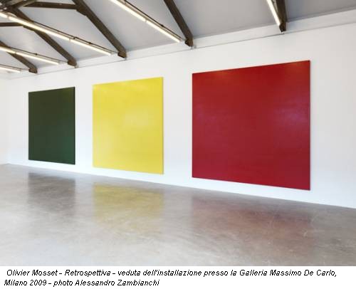 Olivier Mosset - Retrospettiva - veduta dell'installazione presso la Galleria Massimo De Carlo, Milano 2009 - photo Alessandro Zambianchi