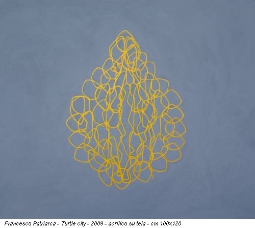 Francesco Patriarca - Turtle city - 2009 - acrilico su tela - cm 100x120
