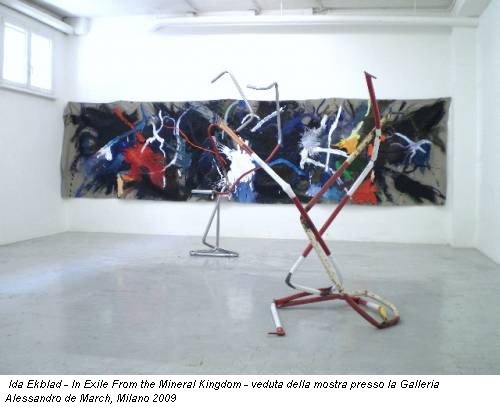 Ida Ekblad - In Exile From the Mineral Kingdom - veduta della mostra presso la Galleria Alessandro de March, Milano 2009