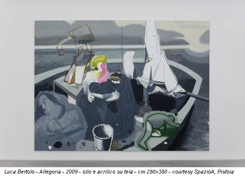 Luca Bertolo - Allegoria - 2009 - olio e acrilico su tela - cm 280x380 - courtesy SpazioA, Pistoia