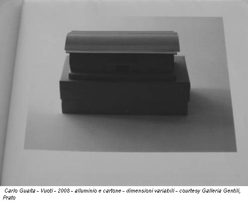 Carlo Guaita - Vuoti - 2008 - alluminio e cartone - dimensioni variabili - courtesy Galleria Gentili, Prato