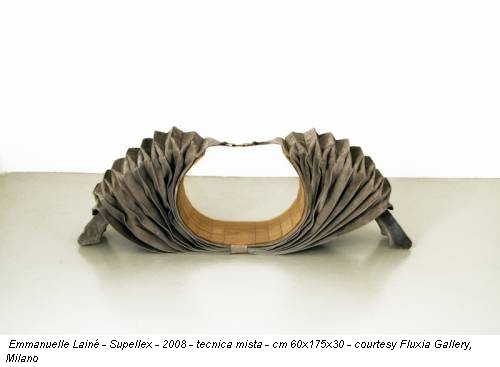 Emmanuelle Lainé - Supellex - 2008 - tecnica mista - cm 60x175x30 - courtesy Fluxia Gallery, Milano