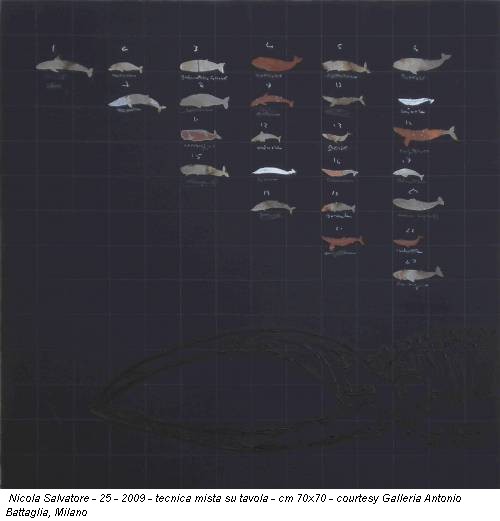 Nicola Salvatore - 25 - 2009 - tecnica mista su tavola - cm 70x70 - courtesy Galleria Antonio Battaglia, Milano