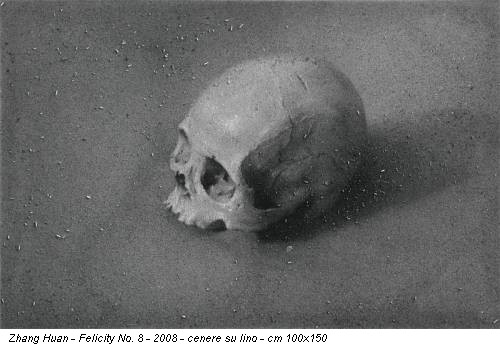 Zhang Huan - Felicity No. 8 - 2008 - cenere su lino - cm 100x150