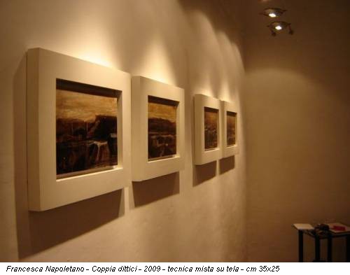 Francesca Napoletano - Coppia dittici - 2009 - tecnica mista su tela - cm 35x25